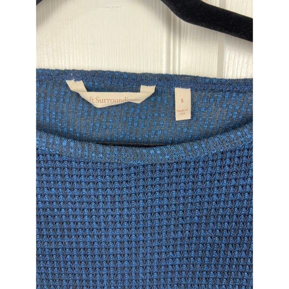 Soft Surroundings Navy and Black Bailey Thermal Top Long Sleeve Small - Picture 5 of 7